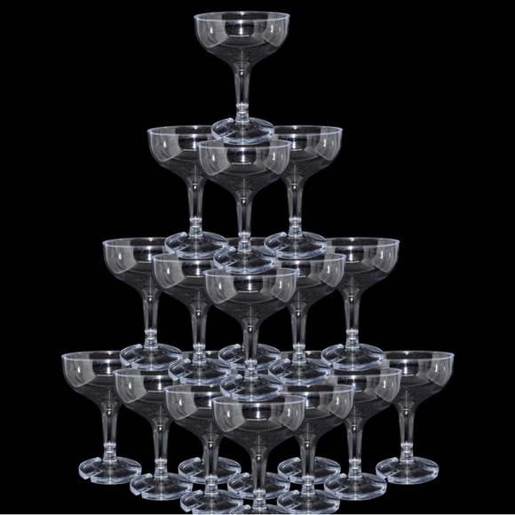 Other - Plastic Champagne Glasses for weddings, birthdays or any occasion.